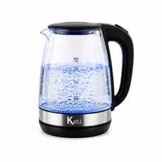 Chaleira Elétrica de Vidro 1,8L Koti Acqua LED Azul Inox Ferve Água Rápido (110V / 220V) - Bule Térmico