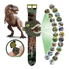 Relógio Infantil Digital 24 Imagens Dinossauro Luzes Projetor 3D Criança Brinquedo
