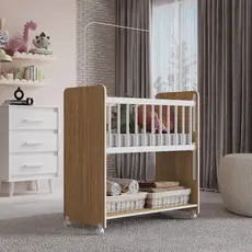 Mini Berço Moises com Colchão e Grade Fixa ou Móvel Lateral Menino Menina By Side