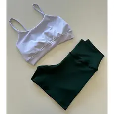 Conjunto para academia 0 tranpârencia suplex power top e short