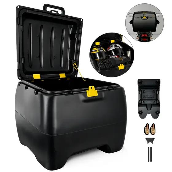 Caixa Baú 160 Litros Com Suporte Universal Motoboy Icbras