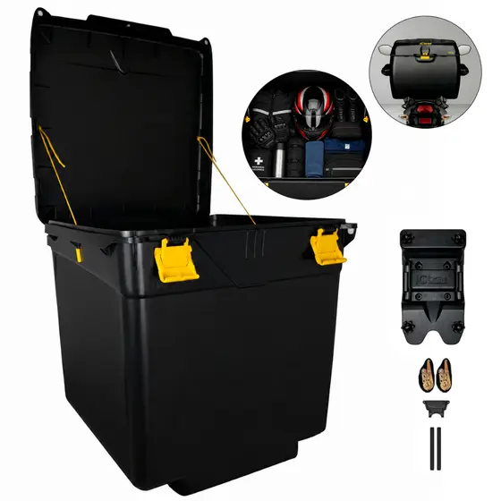 Caixa Baú 110 Litros Com Suporte Universal Motoboy Icbras