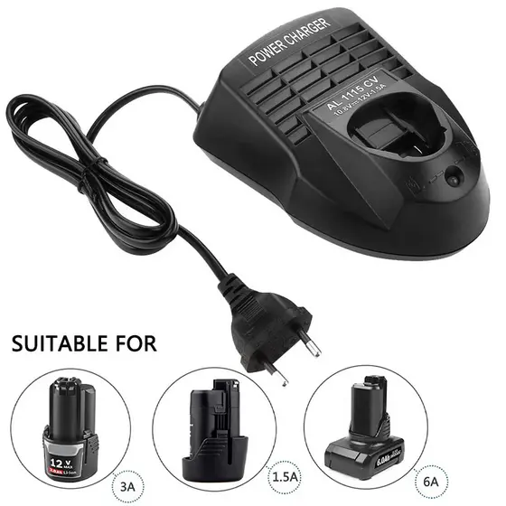 Carregador de bateria al1115cv quente para bosch 10.8v/12v bat411 bat412a bateria li-ion furadeira elétrica para 2 607