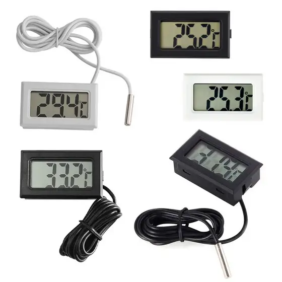 Mini Termômetro Digital LCD Com Sonda À Prova D'água Sensor De Temperatura Conveniente Para Aquário De Tanque De Peixes