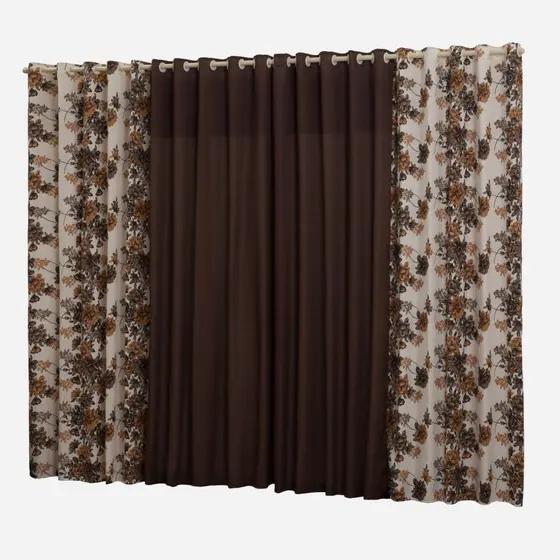 Cortina Estampada Premium Para Sala Quarto Florata