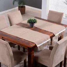 Caminho Trilho Passadeira de Mesa Rustic 1,30mx46cm Decorativo Tecido Juta