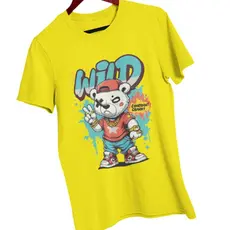 Camiseta Street Wear Wild unissex malha algodão penteado modelagem moderna