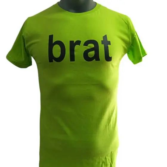 Camiseta brat unissex adulto algodão