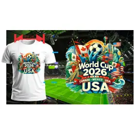 Camiseta World Cup 2026 estampa oficial Algodão penteado malha confortável na torcida pelo Brasil dia de futebol alegria