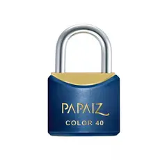 Cadeado Com 2 Chaves em Latão Cr40 Papaiz Azul Resiste chuva