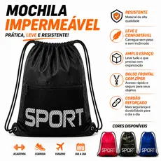Bolsa Academia Impermeável 13L Com Zíper Mochila Saco Chega De Mochilas Pesadas unissex