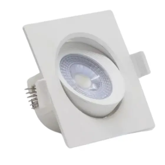 Spot LED Embutir Superslim 5 W 6500 K  Quadrado Branco  Iluminação Moderna e com Desing unico Makled