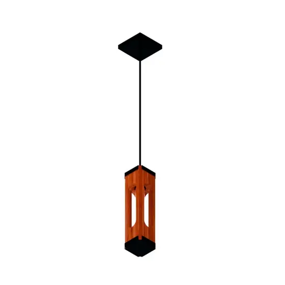Luminária Lustre Pendente Indiana Indiana em madeira maciça