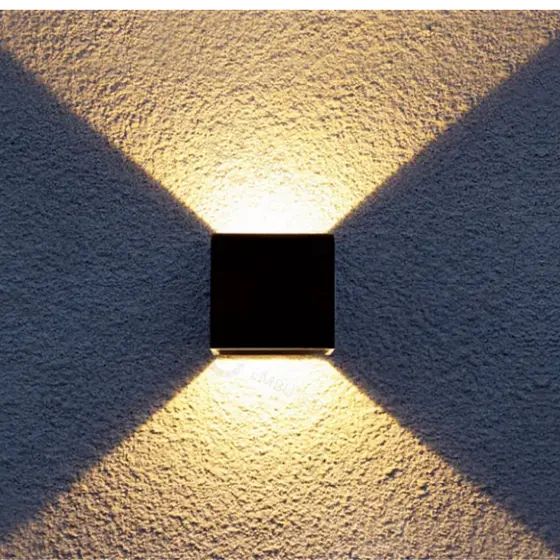 Luminária Arandelas Mini LED 2W 3000K Facho Ajustável Preta- Kit c/ 2 unidades
