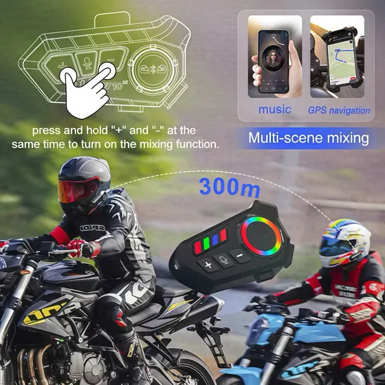 Fone de Ouvido de Capacete Moto Bluetrooth Controle De Voz k06