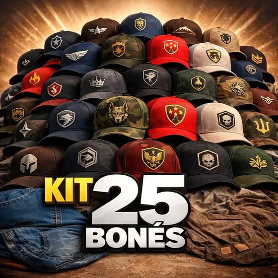 kit 25 bonés Masculino alto aba curva   #atado Promoção para presente várias marcas