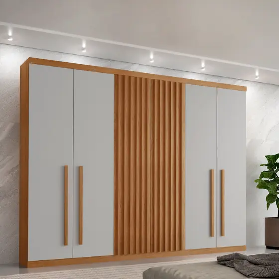 Guarda Roupa Casal Orion MDF com 6 Portas e 6 Gavetas