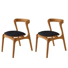 Conjunto com 2 Cadeiras Madeira Solaris Moderna Mobilia
