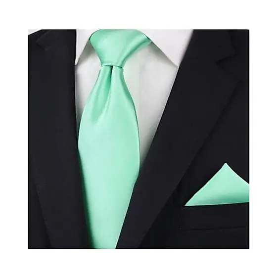 kit 10 Gravatas verde menta
