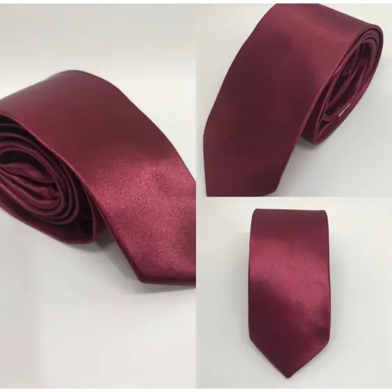 kit 10 gravatas marsala cetim