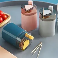 Kit 3 Caixa de palito automática Super Moderno Multicolorido Chique para Palito Prático