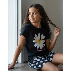 Pijama Infantil Feminino Verão Have a Nice Daisy  - Hey Kids - Preto