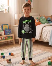 PIJAMA MASCULINO INVERNO COM PUNHO MONSTER