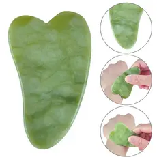 Placa Massageadora Gua Sha Rolo Pedra Natural Jade Cristal de Quartzo Verde Aventurina