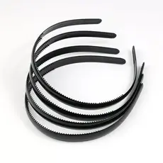Tiara Lisa Preta Para Encapar Em Plástico 10mm