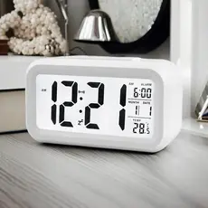 Relógio Portátil Mesa Digital Único Led Lcd Brilha Pequeno