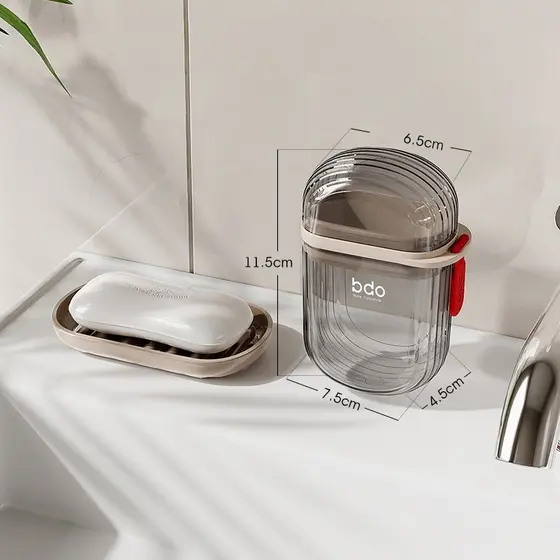 Porta Sabonete De Viagem Com Tampa E Grade De Drenagem Saboneteira Plastica Reforçada Oferta