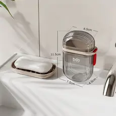 Porta Sabonete De Viagem Com Tampa E Grade De Drenagem Saboneteira Plastica Reforçada Oferta