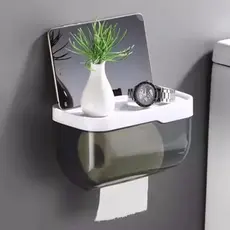 Suporte De Parede Banheiro/Caixa Organizadora Com Papel Higiênico/Sem Furar pronta entrega
