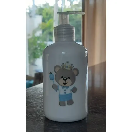 Porta Álcool Gel / Sabonete Líquido 300ml Ursinho Realeza - Saboneteira - Porcelana