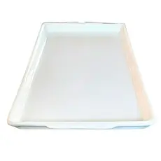 Bandeja Travessa refratária - Porcelana Branca (CxLxA) 36cm x 18,5cm x 2,5cm (2)