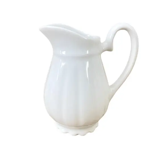 Jarra Clássica 300ml, Leiteira, Sucos e Bebidas - Porcelana Branca