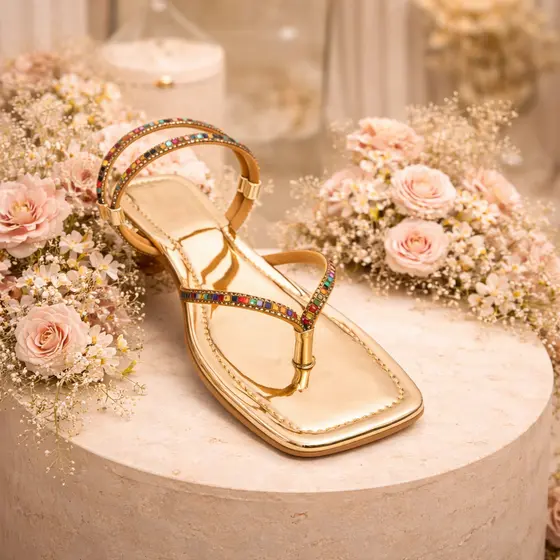 Sandalia Rasteira Feminina Chinelo Strass Brilho Colorido Confortável Casual Elegante Delicada Leves