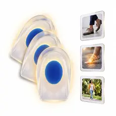 Kit 3 Pares Palmilha Calcanheira de Silicone Gel Ortopédica Esporão Dor