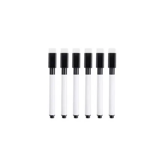 10 Canetas Preta Para Quadro Branco Com Apagador