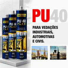 PU 40 Cola Selante Para Vedação 360gr Branco, Cinza, Preto