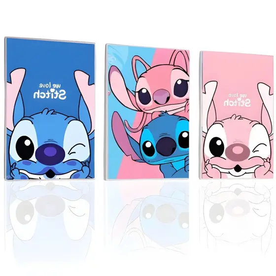 Kit 3 Quadros Decorativos Lilo Alienígena Azul Stitch E Angel Animação Excelente Qualidade