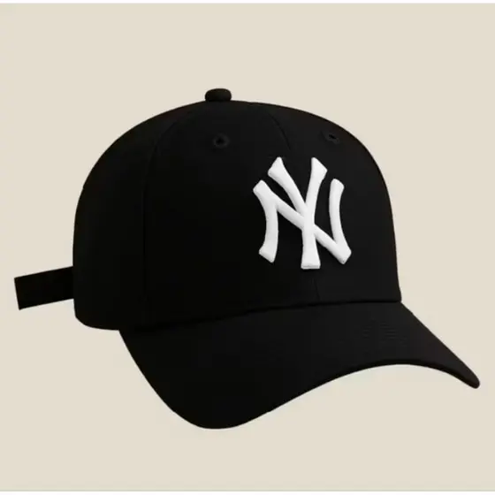 Boné NY Bordado Aba Curva Ajustável Unissex Streetwear