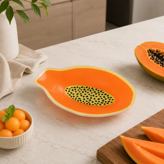 Conjunto 2 Travessa de Vidro Funda Mamão Para Servir Salada Fruta Doce Petisco Mesa Posta Decoração