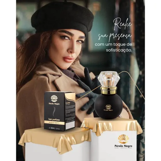Perfume Capilar - Deliciosa fragrância e boa fixação 30ml - Pérola Negra