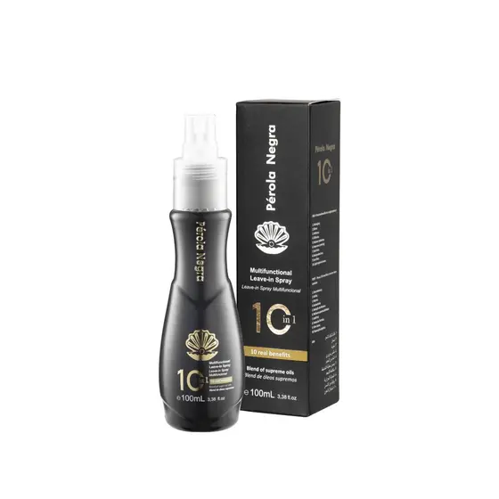 Leave-in Multifuncional Spray 10 em 1 - Mistura de óleos supremos 100ml - Pérola Negra