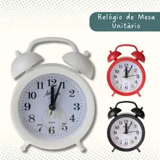Relógio Analógico Despertador De Mesa Retro