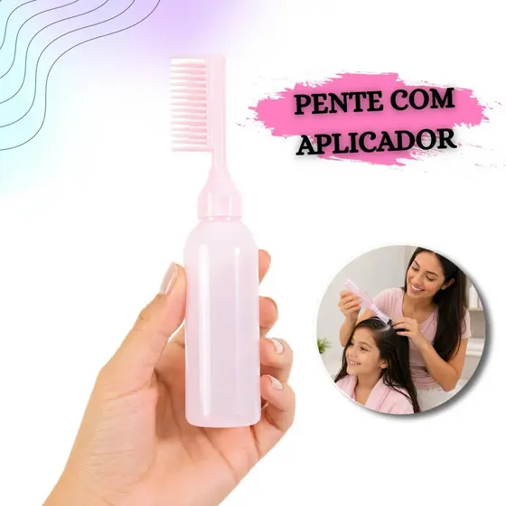 Pente com Aplicador de Tinta de Cabelo Aplicador de Óleo de Cabelo Cores Sortidas