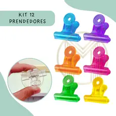 Kit C/12 Prendedores Fecha Embalagem Clip Acrílico de Alimentos