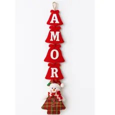 Enfeite Natal Cordão Amor Guirlanda Porta e Janela Natalino