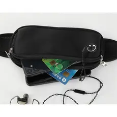 Pochete esportiva multicamadas à prova d'água para atividades, bolsa de cintura para corrida armazenamento multicamadas